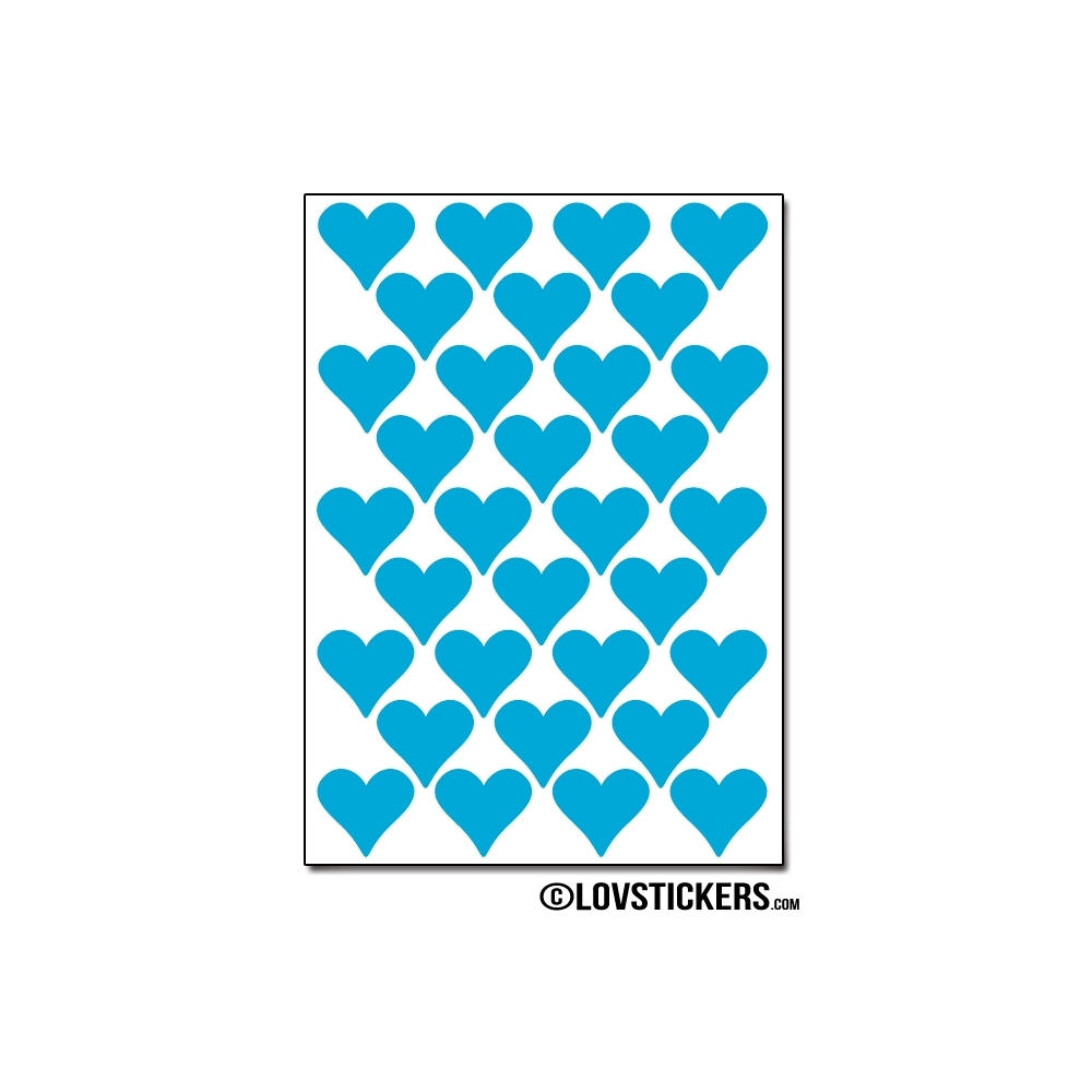 256 Stickers Coeur 1,5cm - Décoration Gommette Loisirs - Vinyle Repositionnable