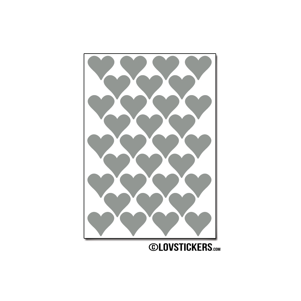 256 Stickers Coeur 1,5cm - Décoration Gommette Loisirs - Vinyle Repositionnable