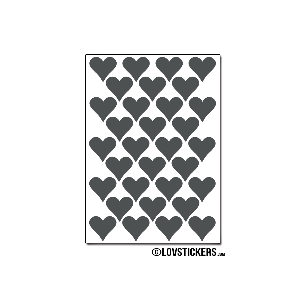 256 Stickers Coeur 1,5cm - Décoration Gommette Loisirs - Vinyle Repositionnable