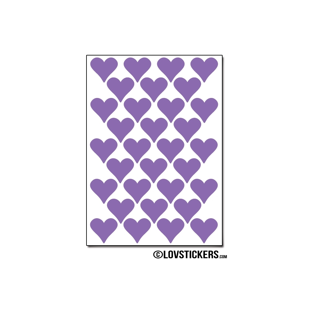 256 Stickers Coeur 1,5cm - Décoration Gommette Loisirs - Vinyle Repositionnable