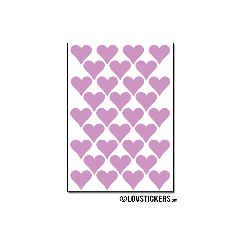 256 Stickers Coeur 1,5cm - Décoration Gommette Loisirs - Vinyle Repositionnable