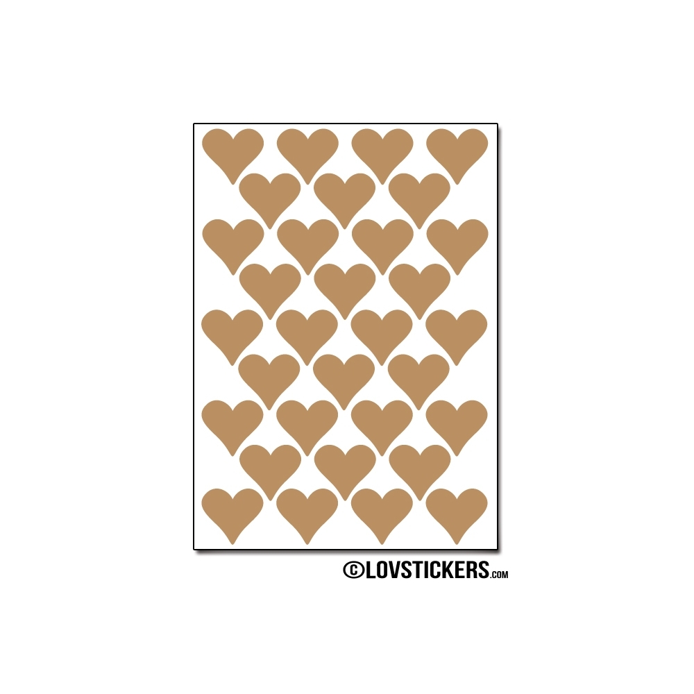 256 Stickers Coeur 1,5cm - Décoration Gommette Loisirs - Vinyle Repositionnable