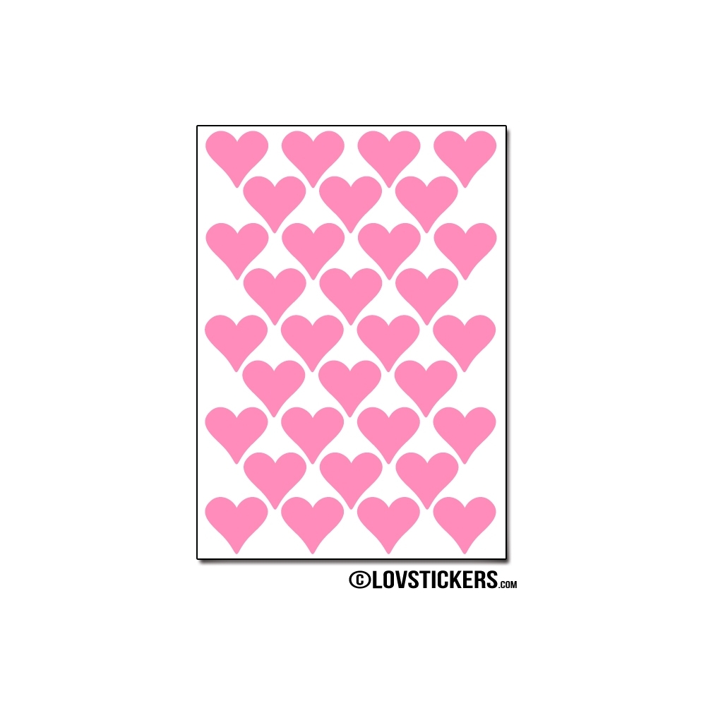 256 Stickers Coeur 1,5cm - Décoration Gommette Loisirs - Vinyle Repositionnable