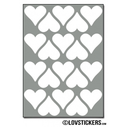 160 Stickers Coeur 2cm - Décoration Gommette Loisirs - Vinyle Repositionnable