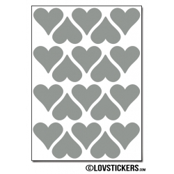 160 Stickers Coeur 2cm - Décoration Gommette Loisirs - Vinyle Repositionnable