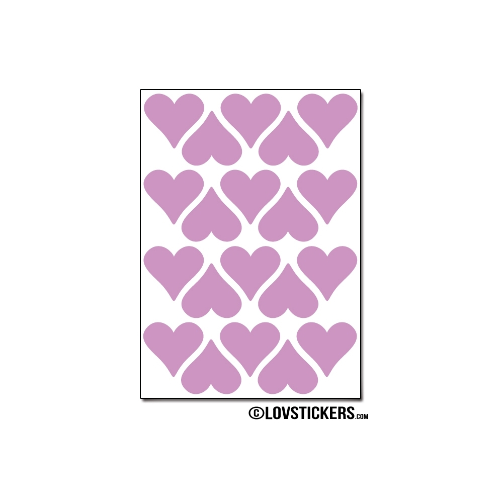 160 Stickers Coeur 2cm - Décoration Gommette Loisirs - Vinyle Repositionnable