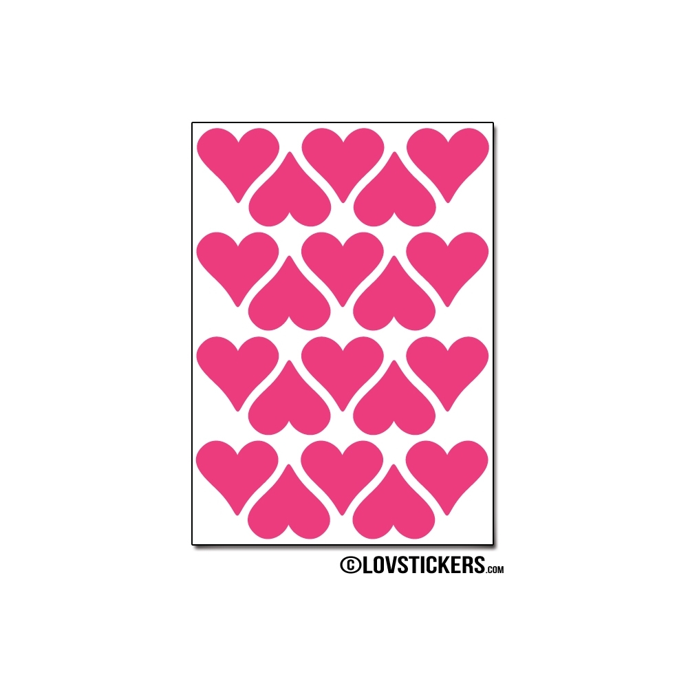 160 Stickers Coeur 2cm - Décoration Gommette Loisirs - Vinyle Repositionnable