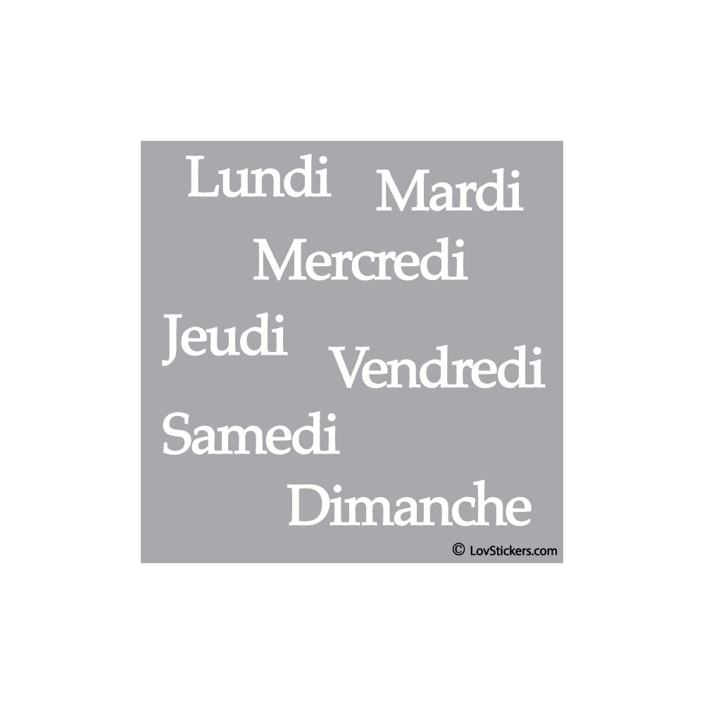 Sticker des jours de la semaine