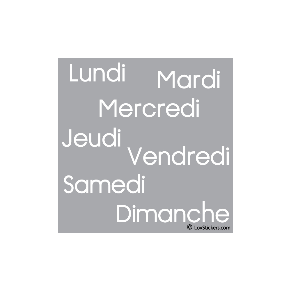 Sticker des jours de la semaine - Modele 03