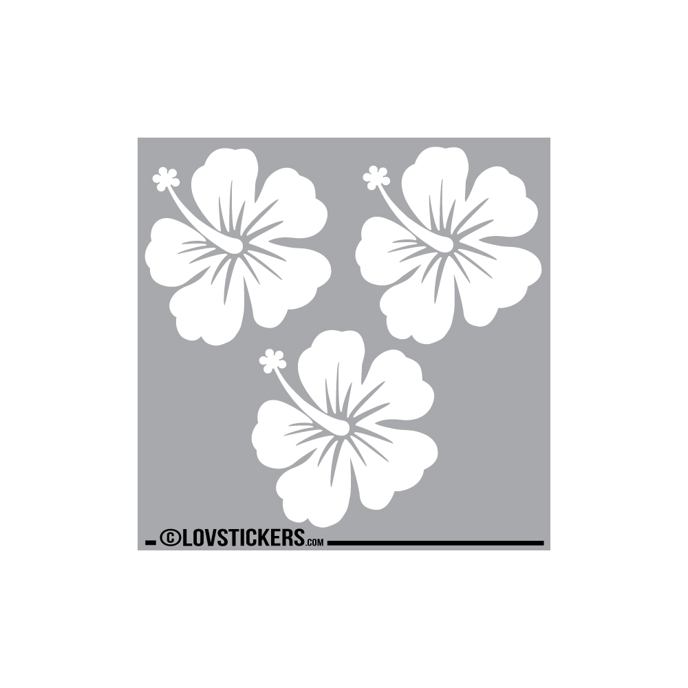 3 Sticker Hibiscus 20 cm - Décoration intérieur en Vinyle - Nombreux coloris 3 Sticker Hibiscus 20 cm - Décoration intérieur en Vinyle - Nombreux coloris