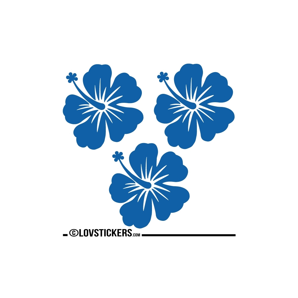 3 Sticker Hibiscus 20 cm - Décoration intérieur en Vinyle - Nombreux coloris 3 Sticker Hibiscus 20 cm - Décoration intérieur en Vinyle - Nombreux coloris