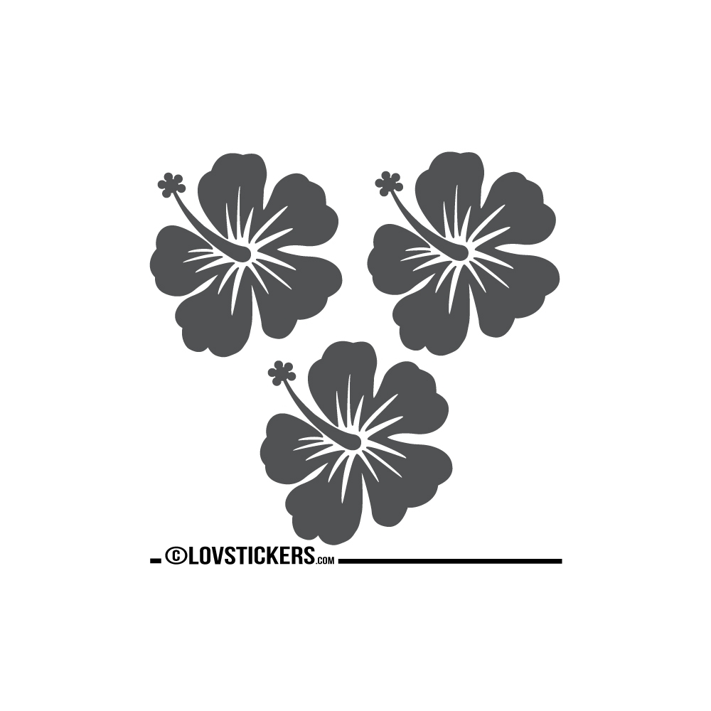 3 Sticker Hibiscus 20 cm - Décoration intérieur en Vinyle - Nombreux coloris 3 Sticker Hibiscus 20 cm - Décoration intérieur en Vinyle - Nombreux coloris