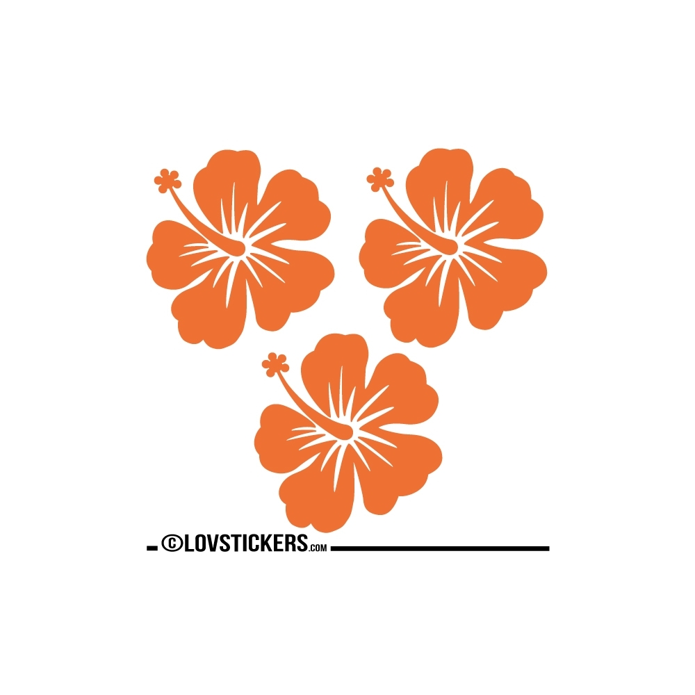 3 Sticker Hibiscus 20 cm - Décoration intérieur en Vinyle - Nombreux coloris 3 Sticker Hibiscus 20 cm - Décoration intérieur en Vinyle - Nombreux coloris