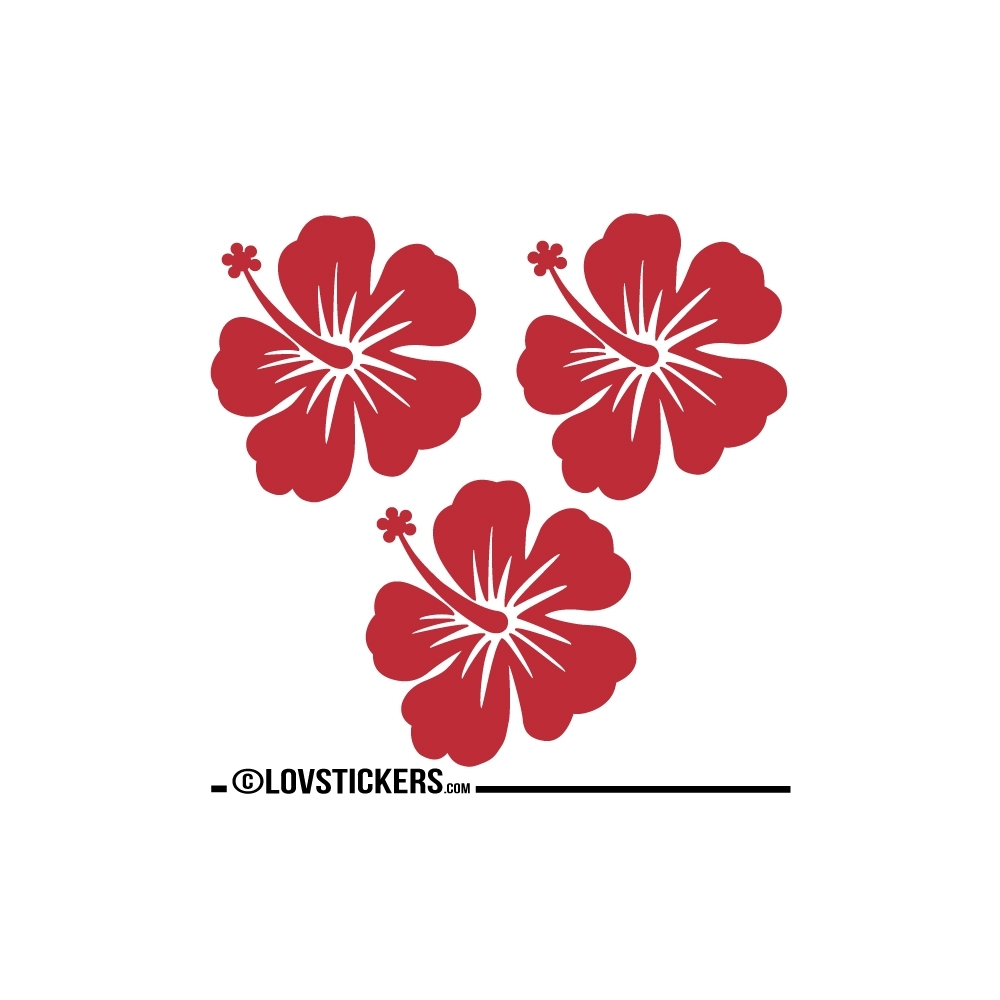 3 Sticker Hibiscus 20 cm - Décoration intérieur en Vinyle - Nombreux coloris 3 Sticker Hibiscus 20 cm - Décoration intérieur en Vinyle - Nombreux coloris
