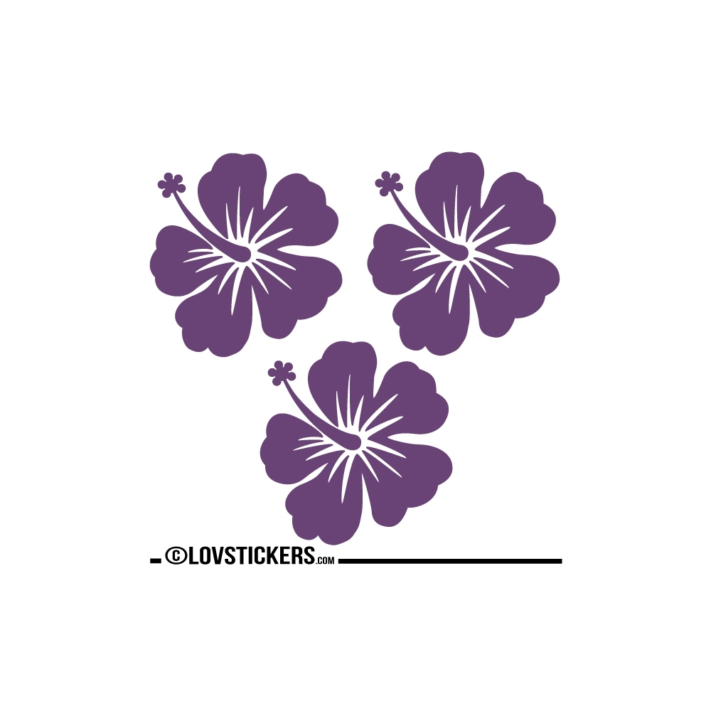 3 Sticker Hibiscus 20 cm - Décoration intérieur en Vinyle - Nombreux coloris 3 Sticker Hibiscus 20 cm - Décoration intérieur en Vinyle - Nombreux coloris