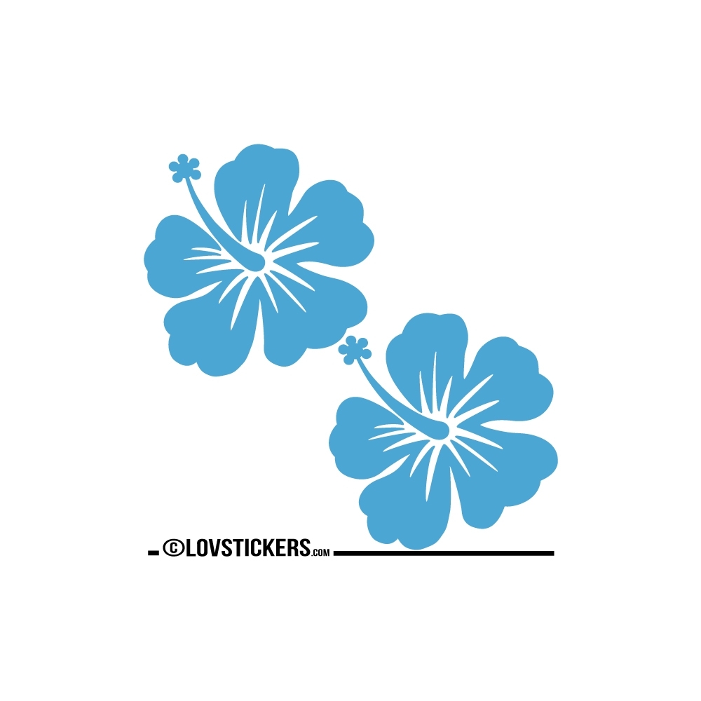 2 Sticker Hibiscus 30 cm - Décoration intérieur en Vinyle - Nombreux coloris 2 Sticker Hibiscus 30 cm - Décoration intérieur en Vinyle - Nombreux coloris