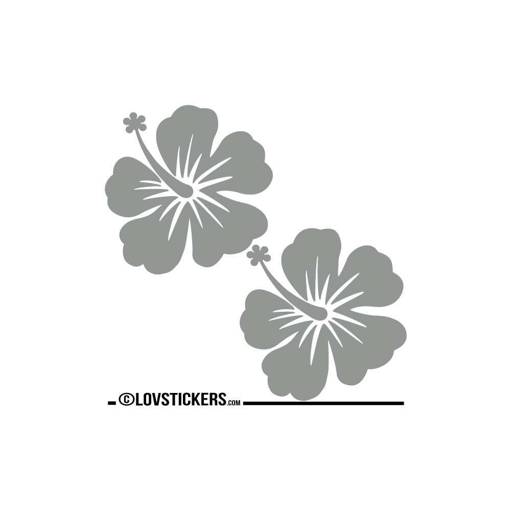 2 Sticker Hibiscus 30 cm - Décoration intérieur en Vinyle - Nombreux coloris 2 Sticker Hibiscus 30 cm - Décoration intérieur en Vinyle - Nombreux coloris