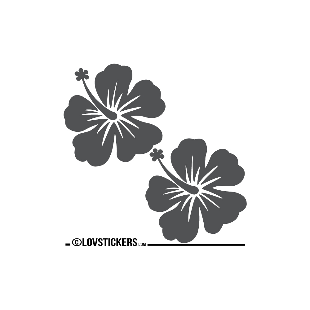 2 Sticker Hibiscus 30 cm - Décoration intérieur en Vinyle - Nombreux coloris 2 Sticker Hibiscus 30 cm - Décoration intérieur en Vinyle - Nombreux coloris