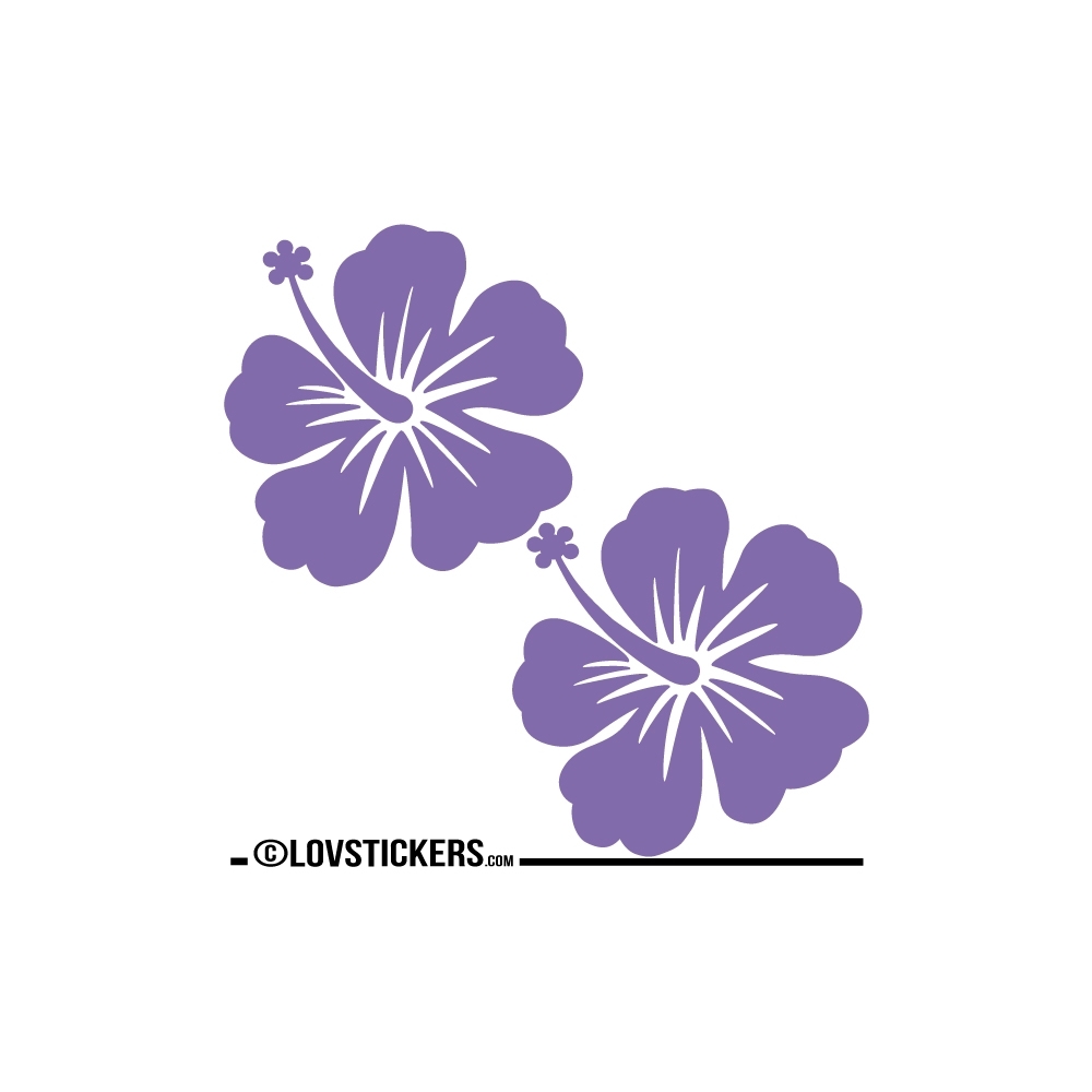 2 Sticker Hibiscus 30 cm - Décoration intérieur en Vinyle - Nombreux coloris 2 Sticker Hibiscus 30 cm - Décoration intérieur en Vinyle - Nombreux coloris