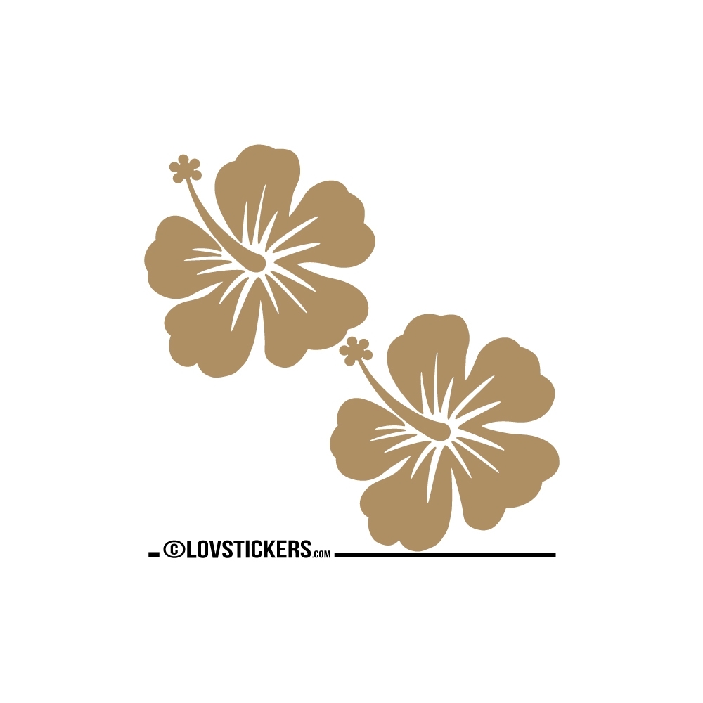 2 Sticker Hibiscus 30 cm - Décoration intérieur en Vinyle - Nombreux coloris 2 Sticker Hibiscus 30 cm - Décoration intérieur en Vinyle - Nombreux coloris