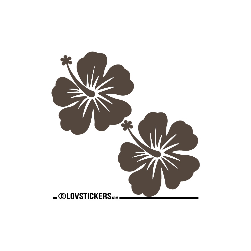 2 Sticker Hibiscus 30 cm - Décoration intérieur en Vinyle - Nombreux coloris 2 Sticker Hibiscus 30 cm - Décoration intérieur en Vinyle - Nombreux coloris