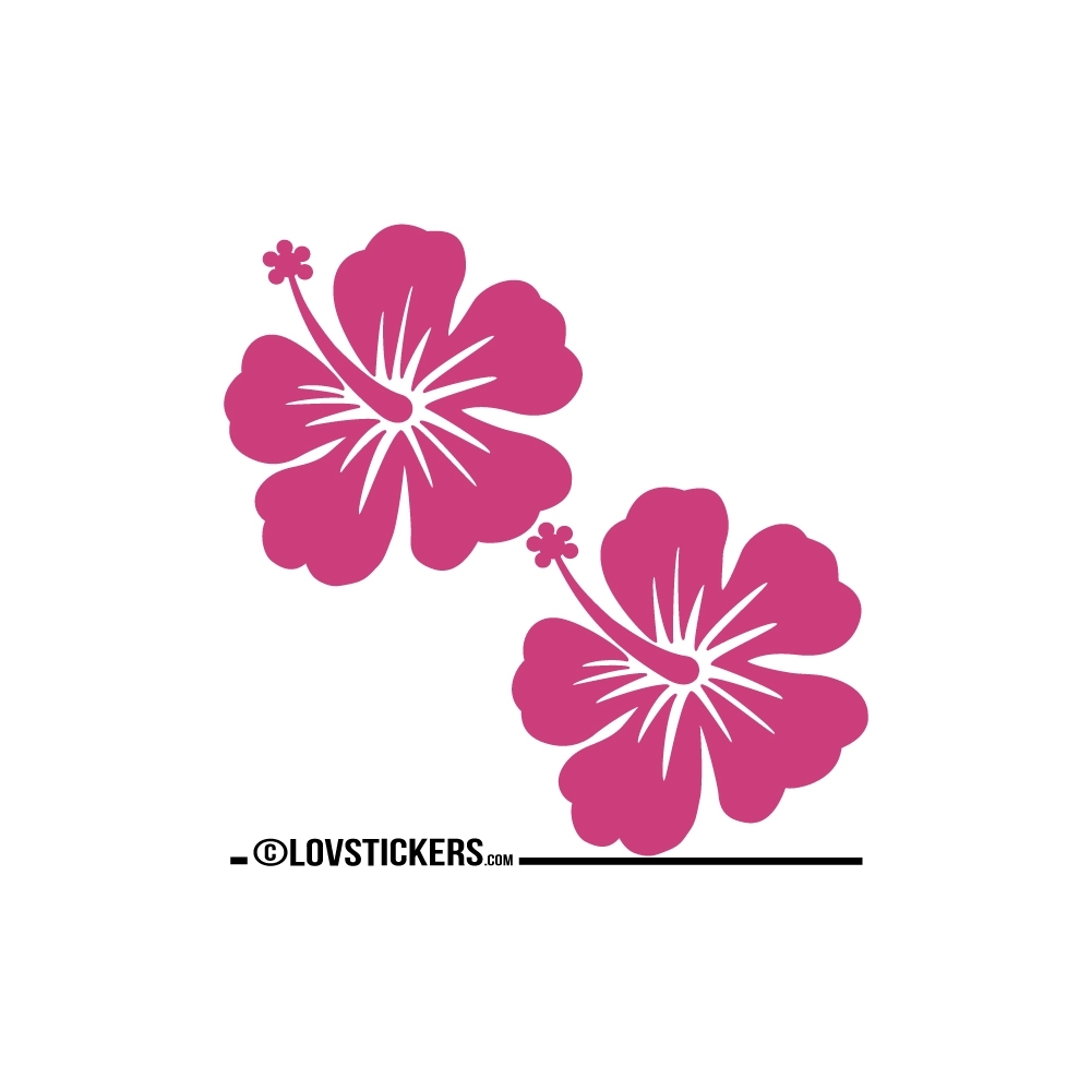 2 Sticker Hibiscus 30 cm - Décoration intérieur en Vinyle - Nombreux coloris 2 Sticker Hibiscus 30 cm - Décoration intérieur en Vinyle - Nombreux coloris