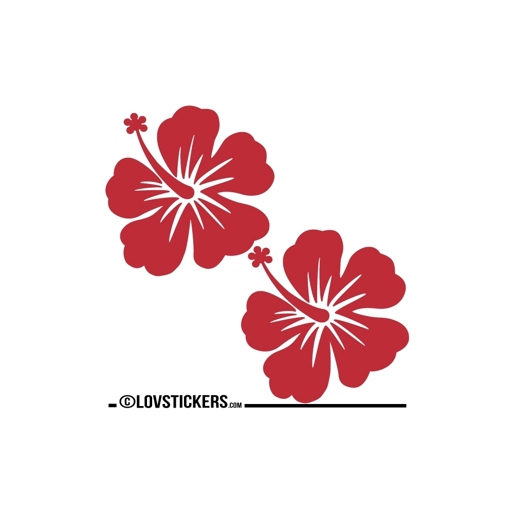 2 Sticker Hibiscus 30 cm - Décoration intérieur en Vinyle - Nombreux coloris 2 Sticker Hibiscus 30 cm - Décoration intérieur en Vinyle - Nombreux coloris