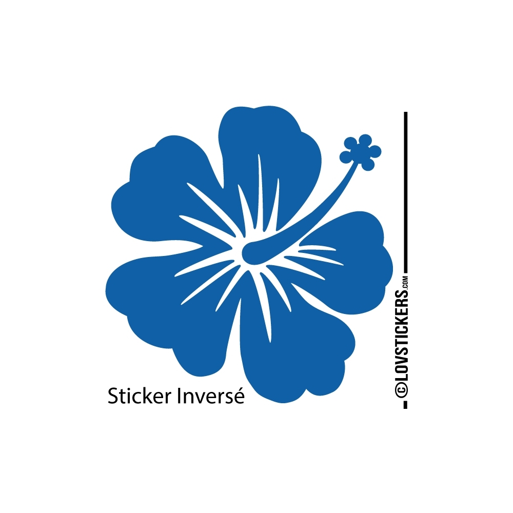 Sticker Hibiscus 60 cm - Décoration intérieur en Vinyle - Nombreux coloris