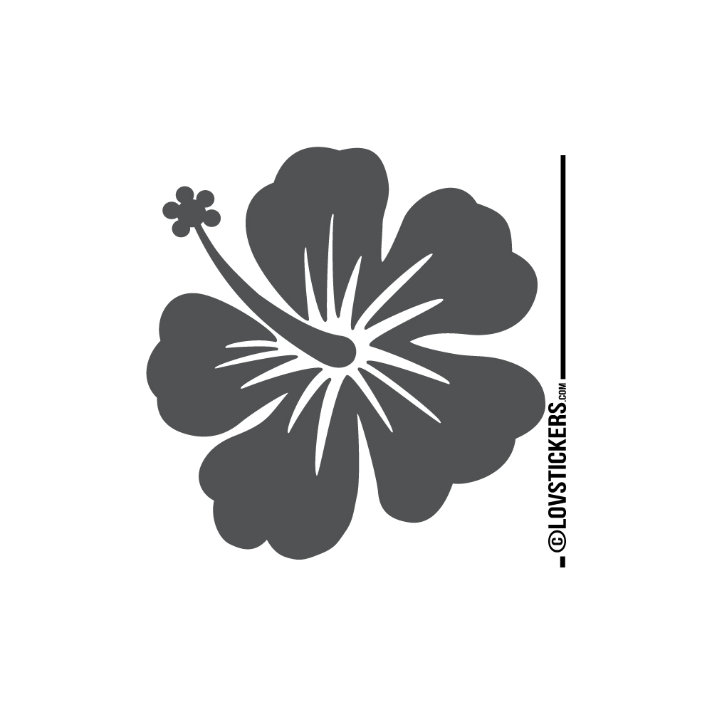 Sticker Hibiscus 60 cm - Décoration intérieur en Vinyle - Nombreux coloris Sticker Hibiscus 60 cm - Décoration intérieur en Vinyle - Nombreux coloris