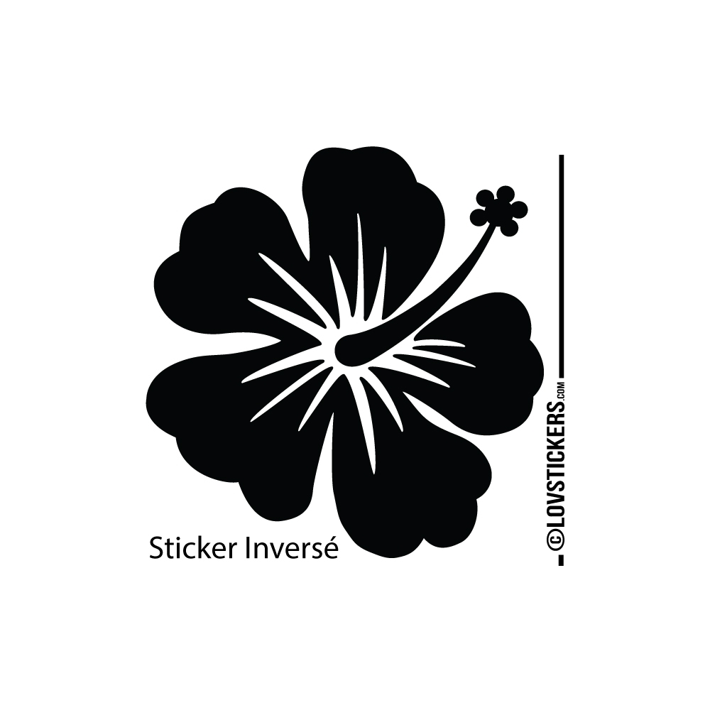 Sticker Hibiscus 60 cm - Décoration intérieur en Vinyle - Nombreux coloris