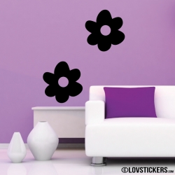 2 Stickers Fleur 30 cm - Décoration intérieur en Vinyle - Nombreux coloris