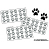 Lot de 54 Stickers Empreintes de Chat couleur grise 02