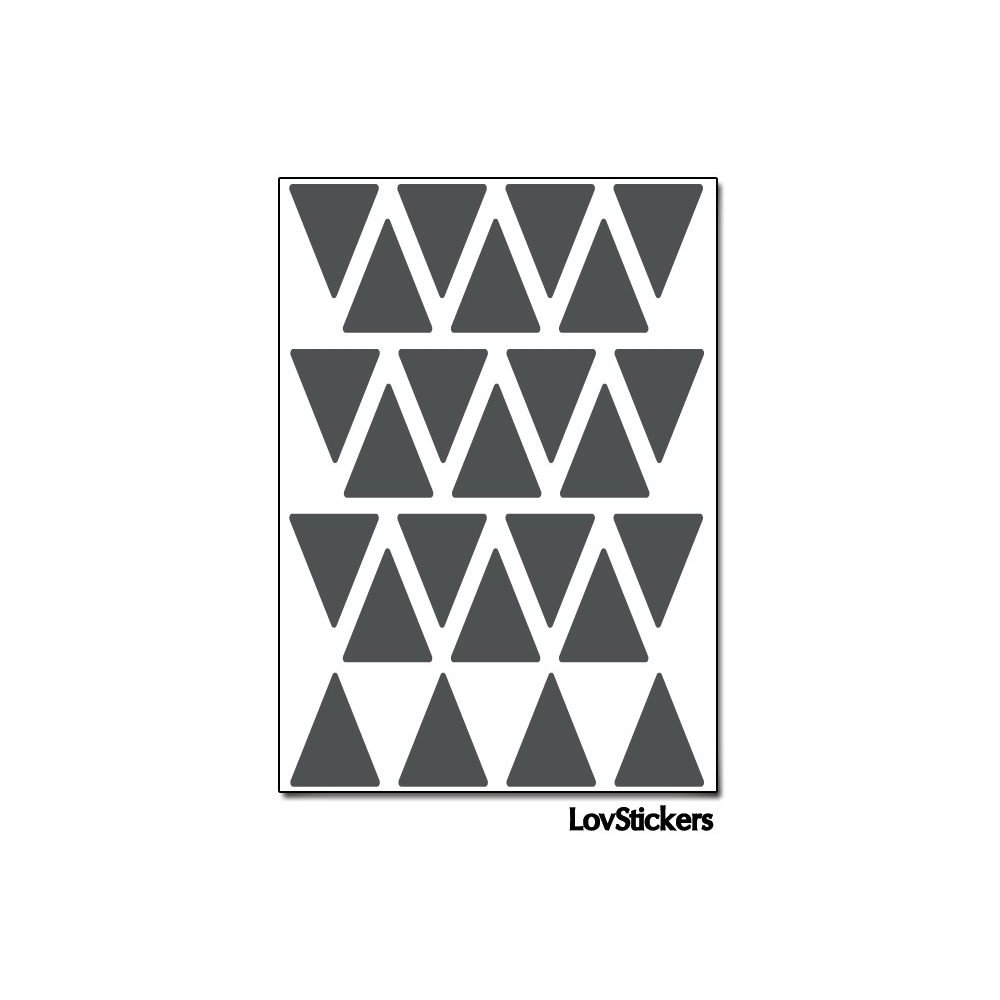 200 Triangles 1,5 cm - Modèle No2 - Gommette Triangle Deco Repositionnable en Vinyle