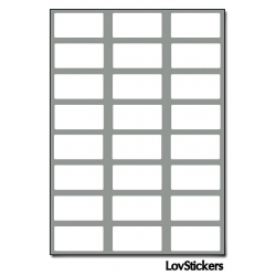 192 Stickers Rectangle 1 cm - Décoration Gommette Loisirs - Vinyle Repositionnable