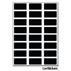 192 Stickers Rectangle 1 cm - Décoration Gommette Loisirs - Vinyle Repositionnable
