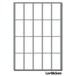 160 Stickers Rectangle 1,2 cm - Décoration Gommette Loisirs - Vinyle Repositionnable