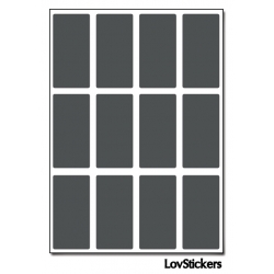96 Stickers Rectangle 1,5 cm - Décoration Gommette Loisirs - Vinyle Repositionnable