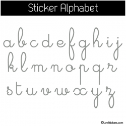 Sticker Alphabet - 2 tailles disponibles - Decoration Murale éducative
