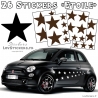 26 Stickers Etoiles Mixte - No1 - Deco auto voiture étoiles