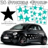 26 Stickers Etoiles Mixte - No1 - Deco auto voiture étoiles