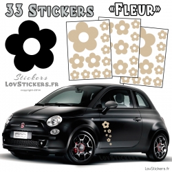 33 Stickers Fleur  - Deco auto voiture