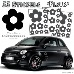 33 Stickers Fleur  - Deco auto voiture