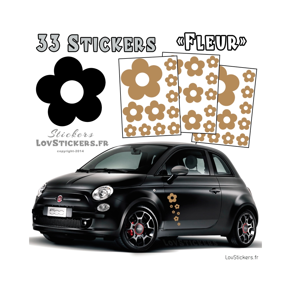 33 Stickers Fleur  - Deco auto voiture