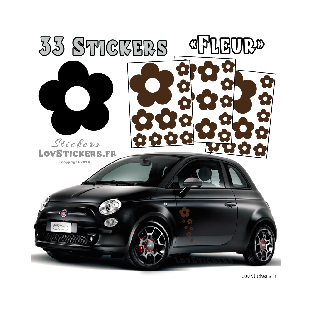 33 Stickers Fleur  - Deco auto voiture