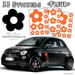 33 Stickers Fleur  - Deco auto voiture
