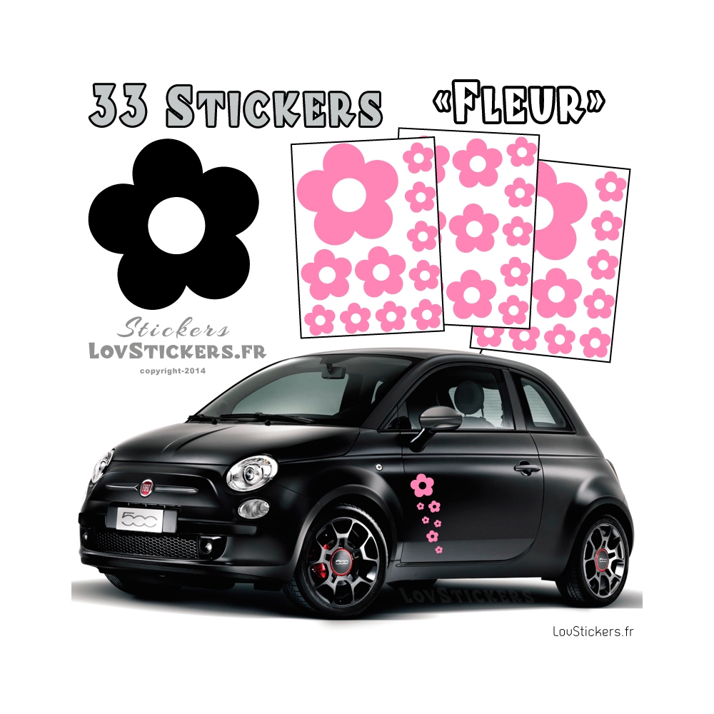 33 Stickers Fleur  - Deco auto voiture