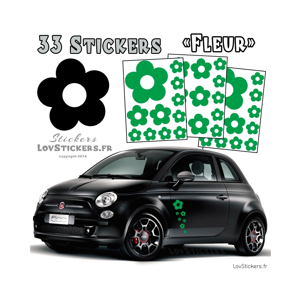 33 Stickers Fleur  - Deco auto voiture