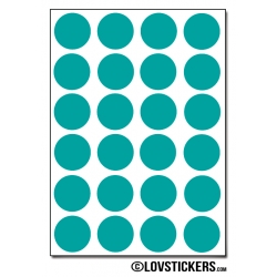 192 Stickers Ronds 1,5cm - Décoration Gommette Loisirs - Vinyle Repositionnable