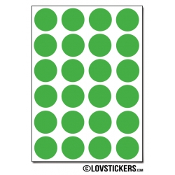 192 Stickers Ronds 1,5cm - Décoration Gommette Loisirs - Vinyle Repositionnable