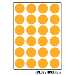 192 Stickers Ronds 1,5cm - Décoration Gommette Loisirs - Vinyle Repositionnable